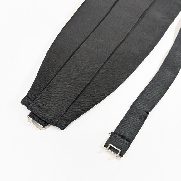 Vintage sz 32 Mackintosh´s Black Art Silk & Cotton length adjustable Cumberband - Picture 5 of 6